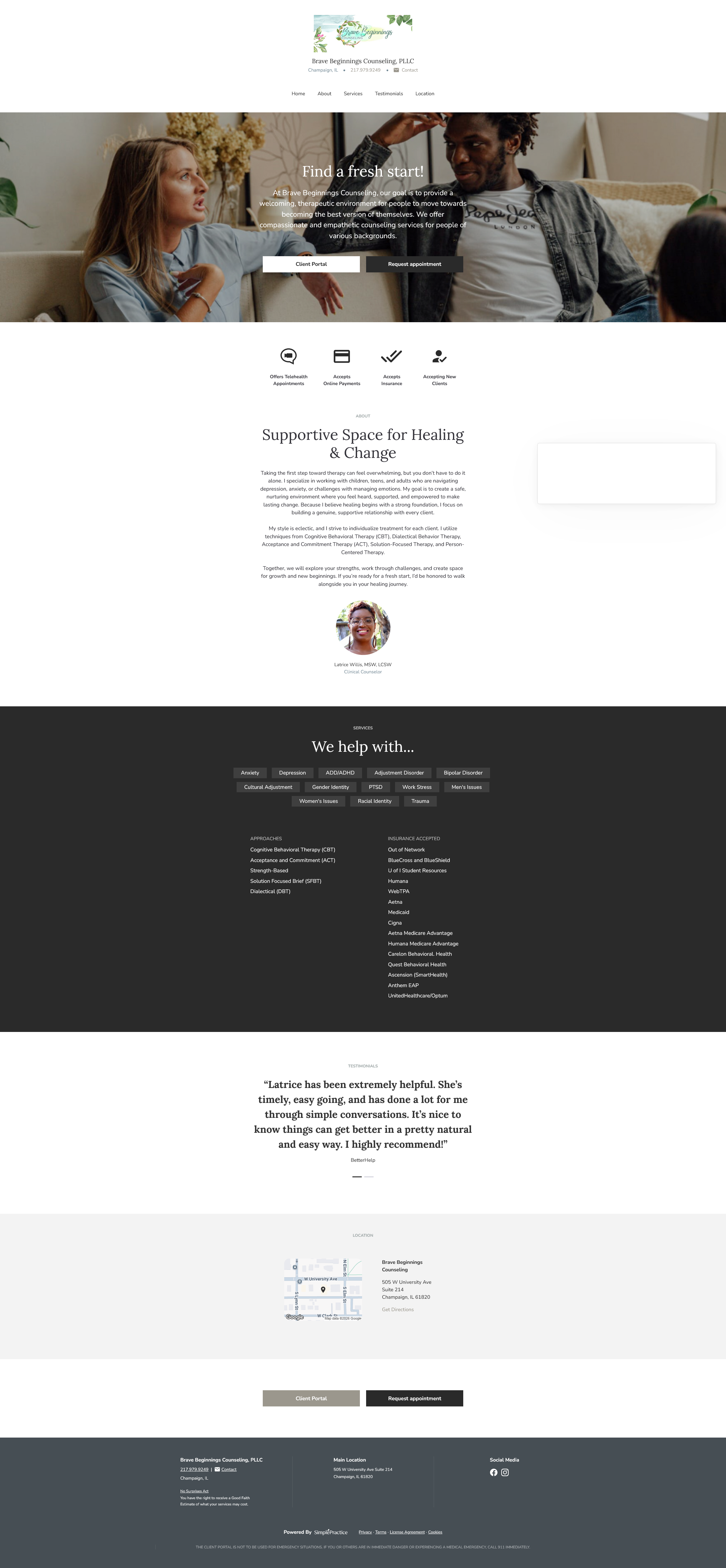 Original homepage design